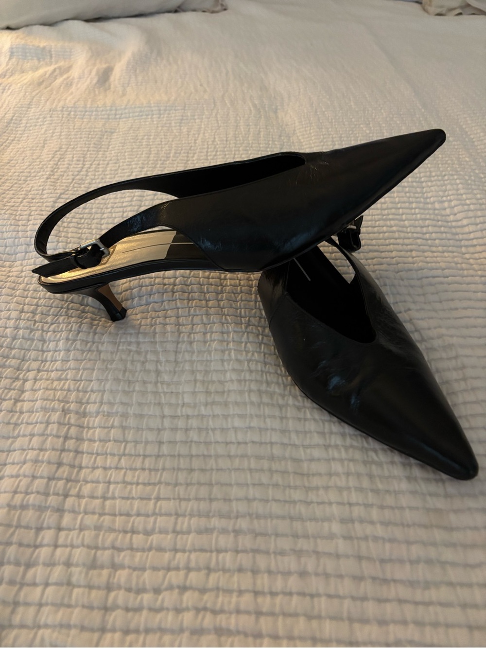 Dolce Vita Black Pointed Slingback Heels